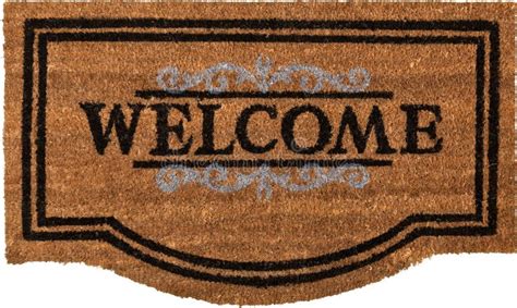 Welcome Doormat stock image. Image of outline, visit - 118169453