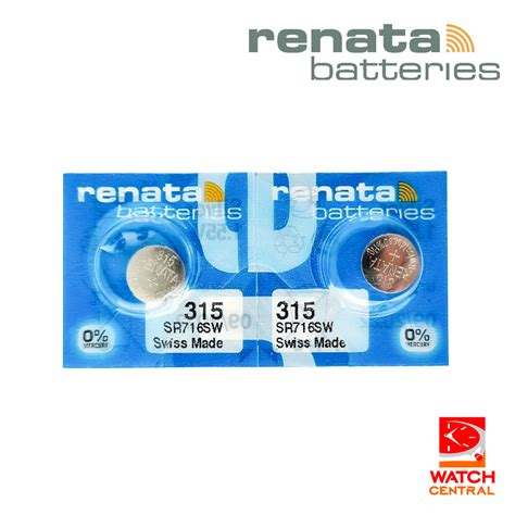 Renata 315 SR716SW Watch Battery Pack of 2 pieces | Shopee Philippines