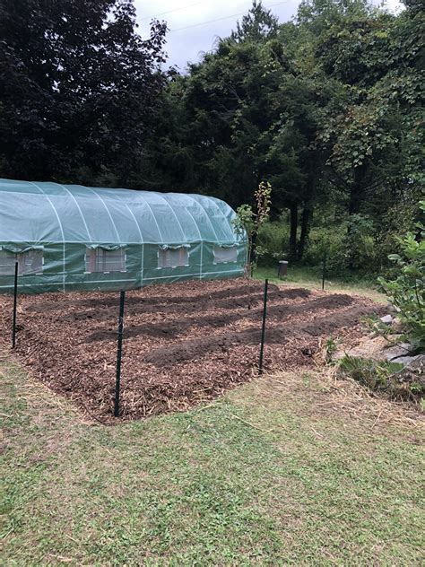 The New Garden Next To The Greenhouse Using The Permaculture Method