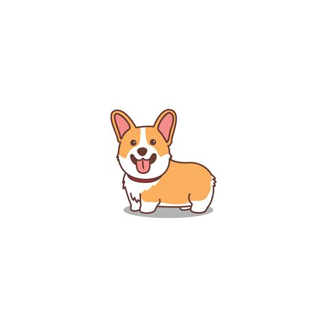 Cute Corgi Dog Cartoon Vector Illustration 19029386 Vector Art At Vecteezy