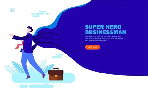 Premium Vector Working Man With Super Hero Cape