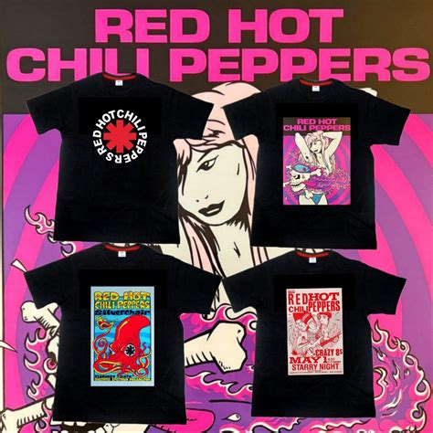 Kaos Band Red Hot Chili Peppers Bootleg Fesyen Pria Pakaian Atasan Di Carousell