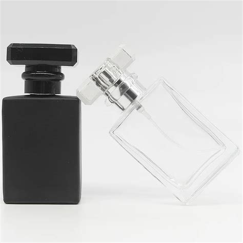 30ml Glass Empty Perfume Bottles Square Spray Atomizer Refillable