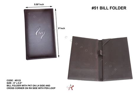 Leatherette Hotel Bill Folder For Hotels Restaurant Resort