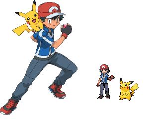 Ash pokemon xy anime sprite by darkgaara736 on DeviantArt