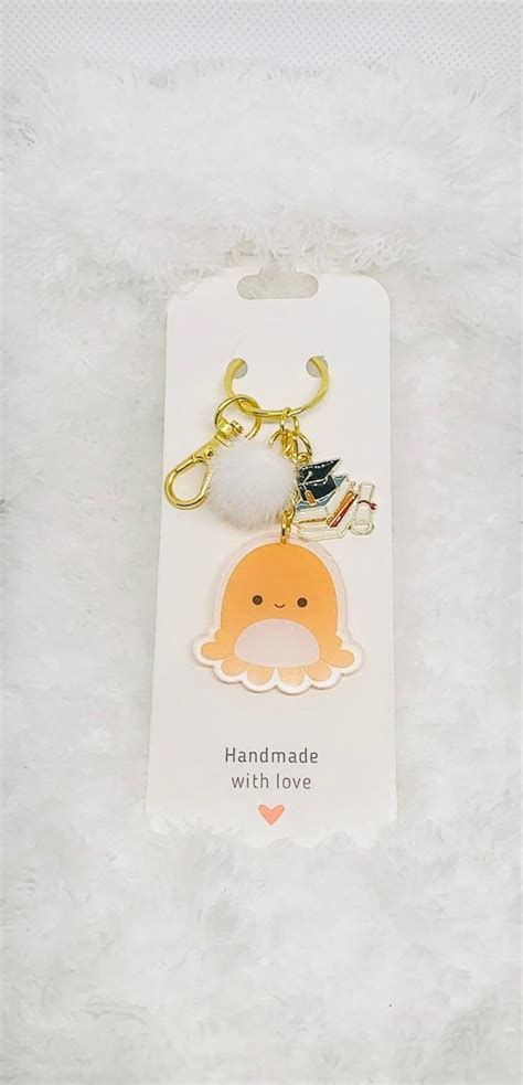 Pretty Octopus Graduation Key Chain Or Bag Charmgraduation T For