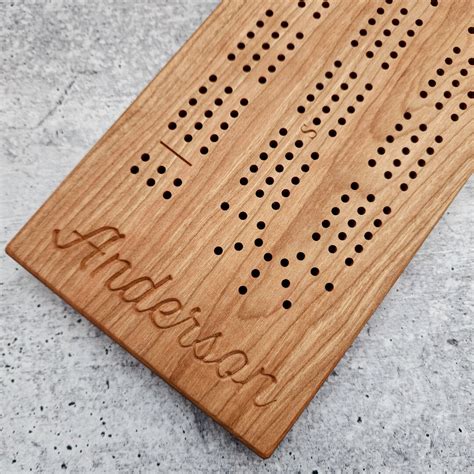 Custom Cribbage Board Cherry 3 Tracks Ts For Dad Fathers Day T