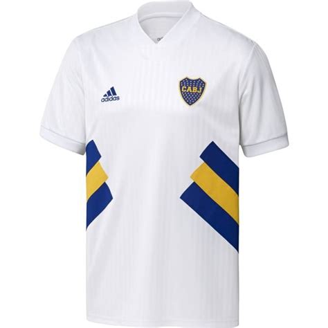 Boca Juniors Football Shirt Retro Icon White Blue Yellow