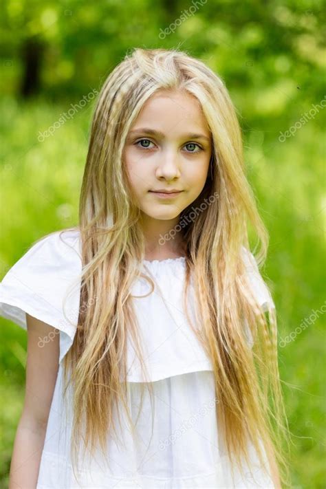 Portrait Cute Blonde Girl Outdoors In Summer Stock Photo By Nadin1601877 Gmail 118300096