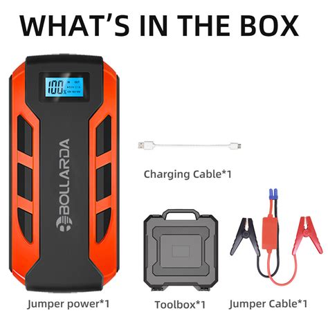 12v Emergency Car Battery Charger Jump Starter And Portable Power Bank