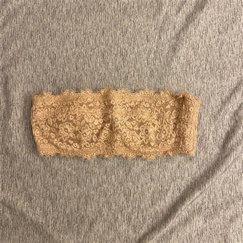 Aerie Intimates Sleepwear Nude Lacy Strapless Bra Poshmark