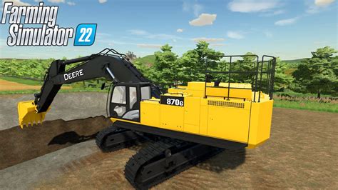 Farming Simulator John Deere G Crawler Excavator Digs Dirt From