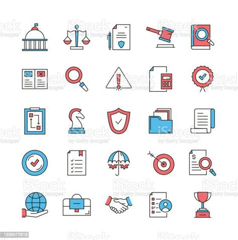 Compliance Line Icon Set Stock Illustration Download Image Now Icon