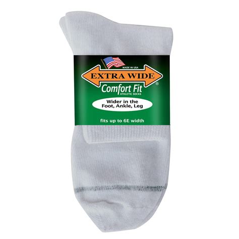 Extra Wide Athletic Quarter Socks Extra Wide Sock Company