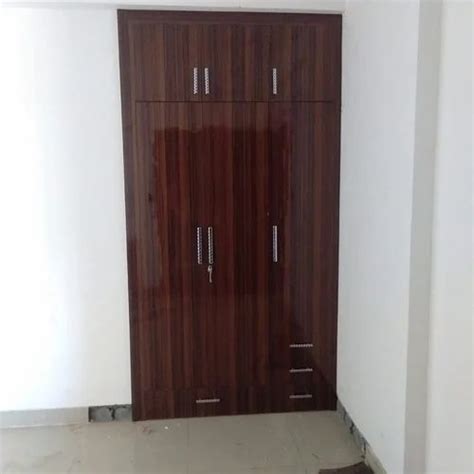 Brown 3 Door Wooden Wardrobe With Locker At Rs 35000 Piece In New