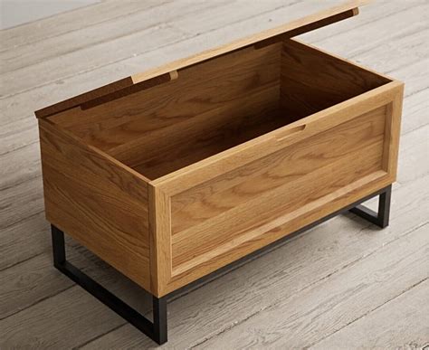 Loft Solid Oak Blanket Box Oak Furniture Superstore