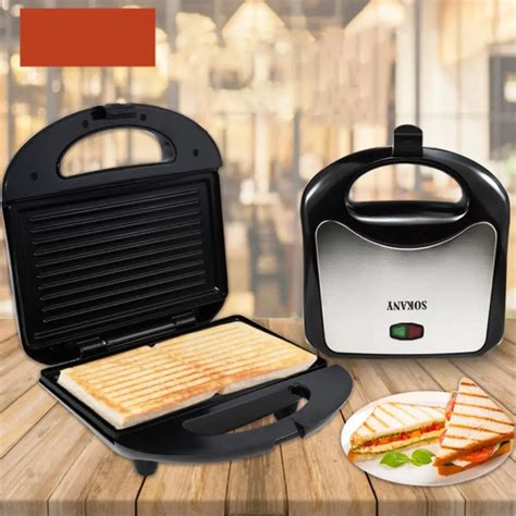 Sandwichera eléctrica de 750W y 220V para el desayuno Mini tostadora