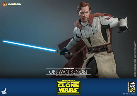 Hot Toys TMS095 Star Wars The Clone Wars 1 6th Scale Obi Wan Kenobi Collectible Figure