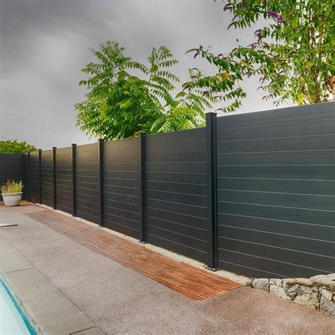 Aluminum Slat Fencing Privacy Aluminum Fence Panel Black Powder Coated