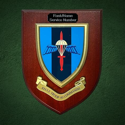 Recce Troop 40 Commando Plaque Royal Marines Shop