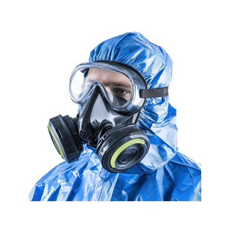 Man in Hazmat Suit with Respirator Mask | Premium AI-generated PSD