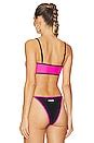Ganni Recycled Cutline Sporty Bikini Top In Sugar Plum Revolve