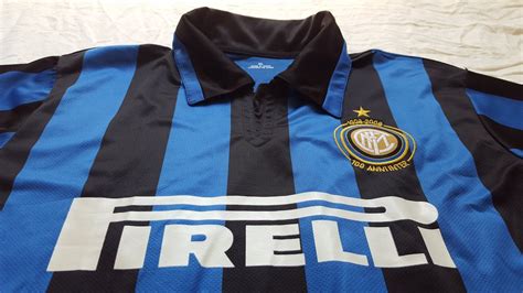 Other Inter Milan Italy Pirelli Soccer Futbol Jersey 100 Anniversary ...