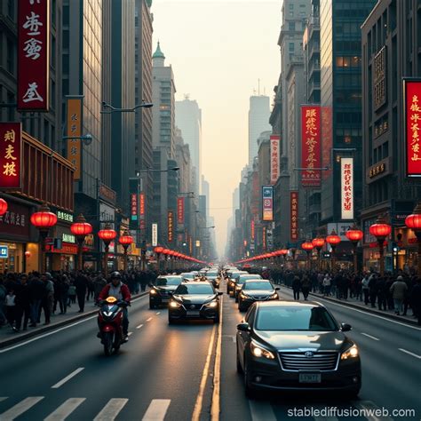 Beijing Street Scene Stable Diffusion Online