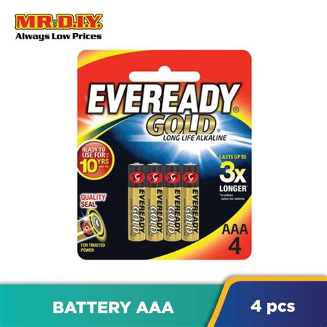 Eveready Gold Long Life Alkaline Battery Aaa 4pcs Mrdiy