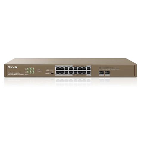 Tenda TEG1118P 16 250W 16GE 2SFP Ethernet Switch With 16 Port PoE