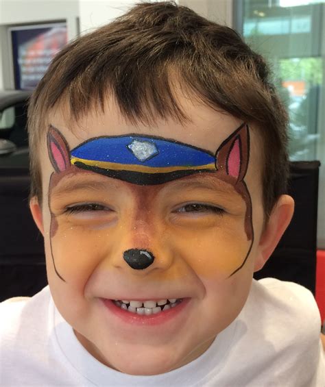 Paw Patrol Chase Face Painting By Https Spongeblobfacepainting