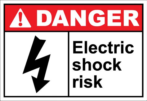 Danger Sign Electric Shock Risk Safetykore