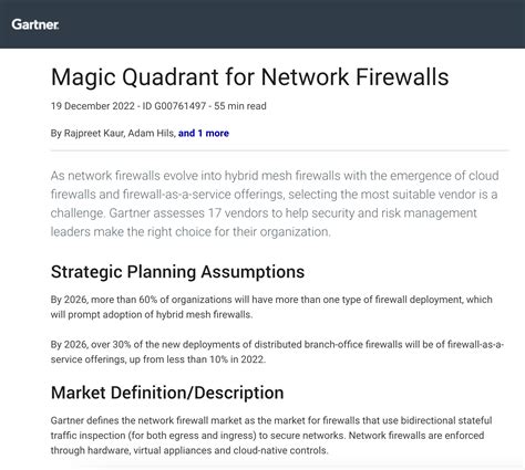 Gartner 2022 Magic Quadrant For Network Firewalls Check Point Software