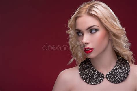 Wonderful Blonde Wearing Jewelry Stock Image Image Of Black Girl 44710545