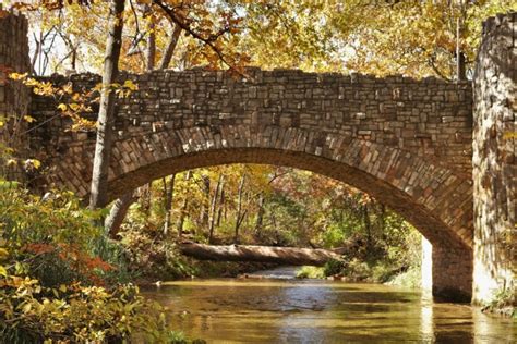 Arched Stone Bridge In Fall Free Stock Photo Public Domain Pictures