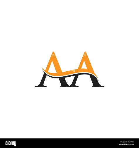 Aa Letter Logo Design Vector With Blue And Grey Colors Aa Logo Design