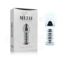 Plug Anal Cônico Cromado Joia Lust Metal Anal Cor Branco