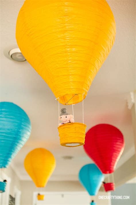 A Hot Air Balloon First Birthday Party One Crafty Thing Hot Air Balloon Party First