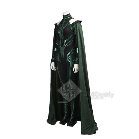 Hela Costume Thor Ragnarok Goddess Of Death Cosplay Green Jumpsuit