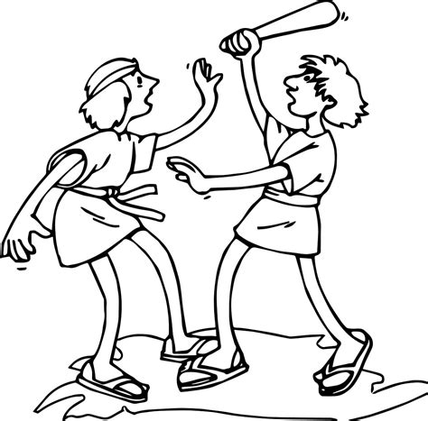 Dibujos De Caín Y Abel Para Colorear