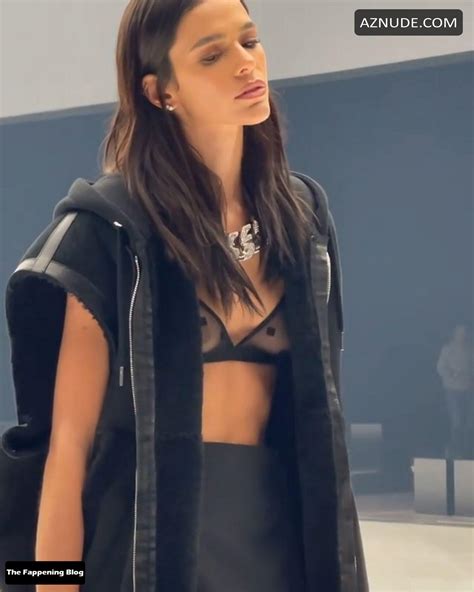 Bruna Marquezine Sexy Shows Off Her Tits In A Lace Bra During The Paris Fashion Week Aznude