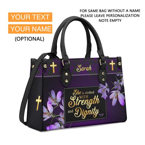 Personalized Leather Bag Custom Name Handbag Christian Bag Bible Verses Bag Ts For Women Mom