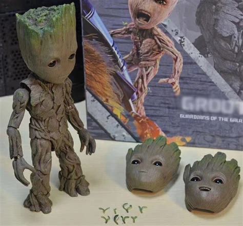 Hot Toys Baby Groot Guardians Of The Galaxy Movie Figure Ko Damaged Hobbies Toys Toys