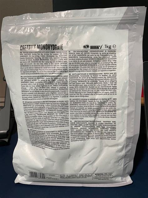 MyProtein Creatine Monohydrate 1kg, Health & Nutrition, Health ...