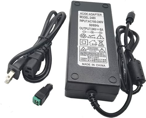 Amazon 24V 8A Power Supply Adapter 100 240V AC To DC 24 Volt 8Amp