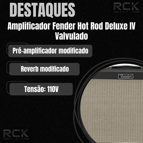 Amplificador Fender Hot Rod Deluxe Iv Valvulado