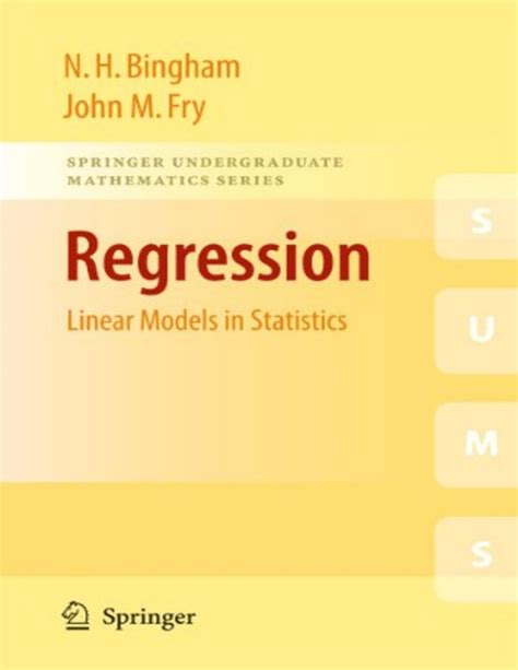 Regression Linear Models In Statistics