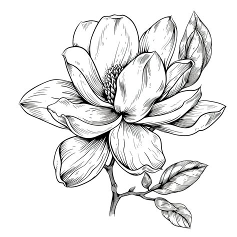 Magnolia Drawing Magnolias