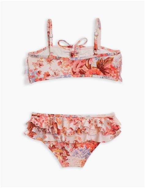 Swim Resort Devi Frill Bikini Cream Floral Zimmermann Swimwear