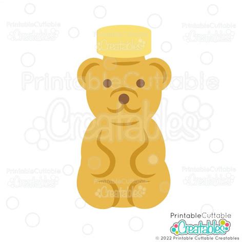 Honey Bear Bottle Svg File For Cricut And Silhouette Honey Bear